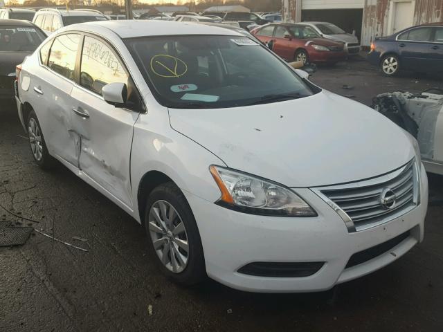 3N1AB7AP7FL665320 - 2015 NISSAN SENTRA S WHITE photo 1