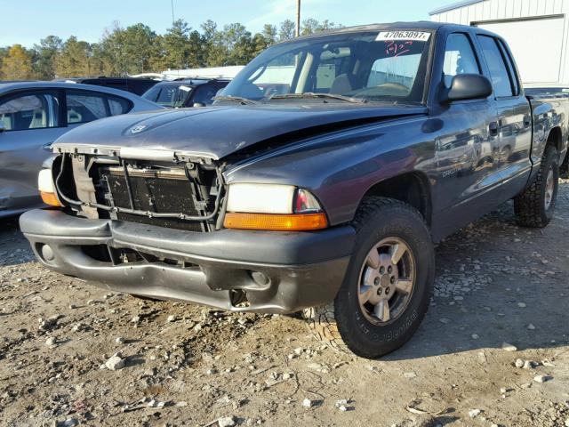 1B7HL38X52S700858 - 2002 DODGE DAKOTA QUA GRAY photo 2