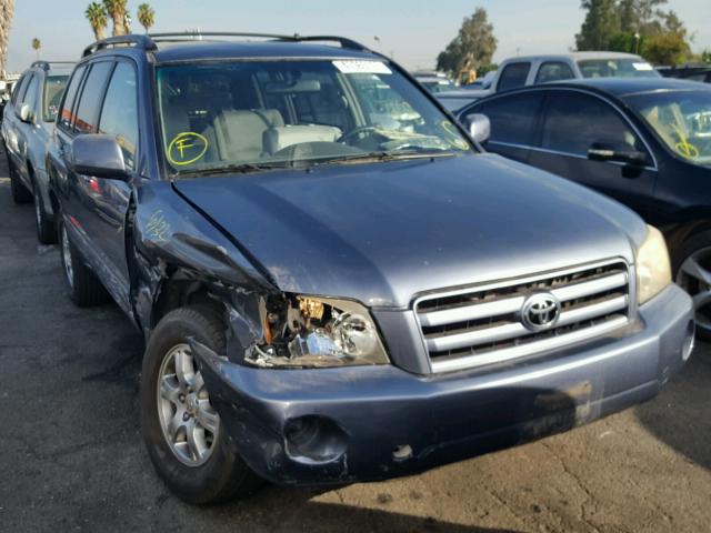 JTEDP21A250089492 - 2005 TOYOTA HIGHLANDER BLUE photo 1