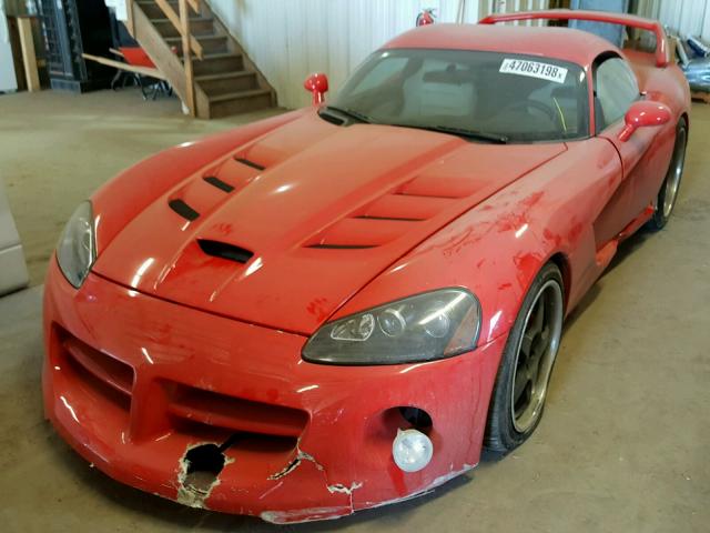 1B3JZ69Z49V500095 - 2009 DODGE VIPER SRT- RED photo 2