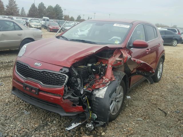 KNDPM3AC1H7072129 - 2017 KIA SPORTAGE L MAROON photo 2