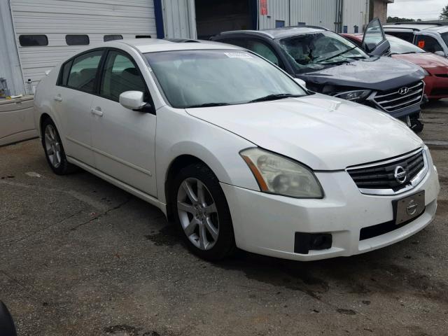 1N4BA41E18C834236 - 2008 NISSAN MAXIMA SE WHITE photo 1