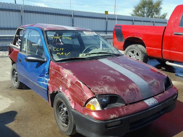 2C1MR2460P6753219 - 1993 GEO METRO RED photo 1