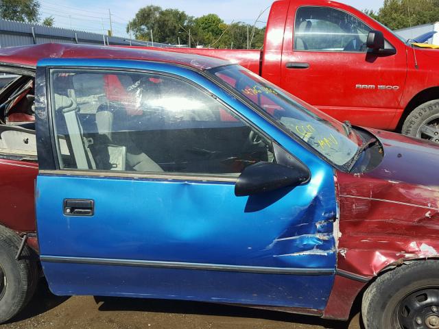 2C1MR2460P6753219 - 1993 GEO METRO RED photo 10