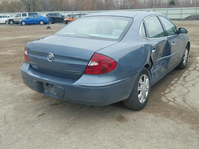 2G4WC552161270002 - 2006 BUICK LACROSSE C BLUE photo 4