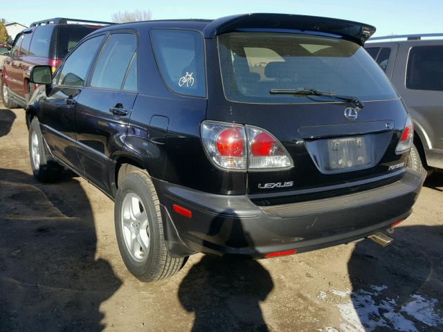 JTJHF10UX20246550 - 2002 LEXUS RX 300 BLACK photo 3