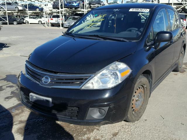 3N1BC1CP1CK228491 - 2012 NISSAN VERSA S BLACK photo 2