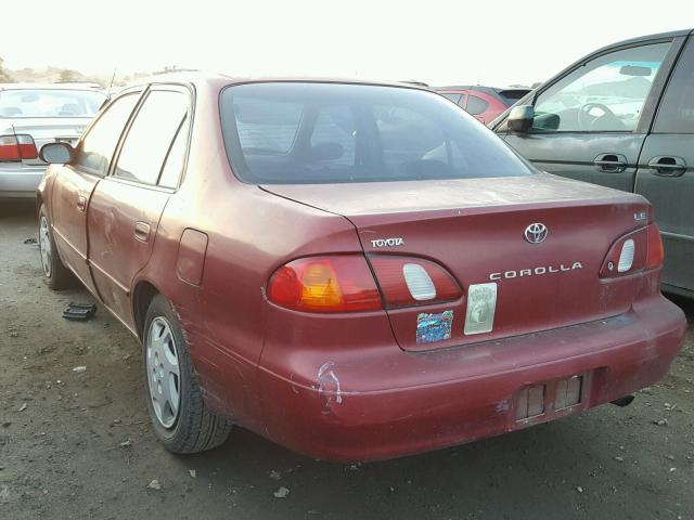 1NXBR12E0XZ245165 - 1999 TOYOTA COROLLA RED photo 3