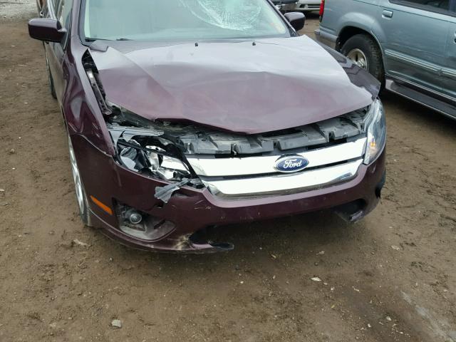 3FAHP0HAXBR334282 - 2011 FORD FUSION SE BURGUNDY photo 9