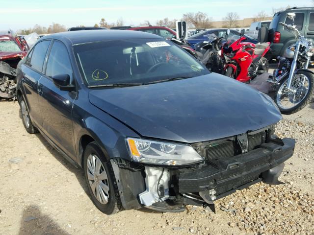 3VW2K7AJ3DM210403 - 2013 VOLKSWAGEN JETTA BASE GRAY photo 1