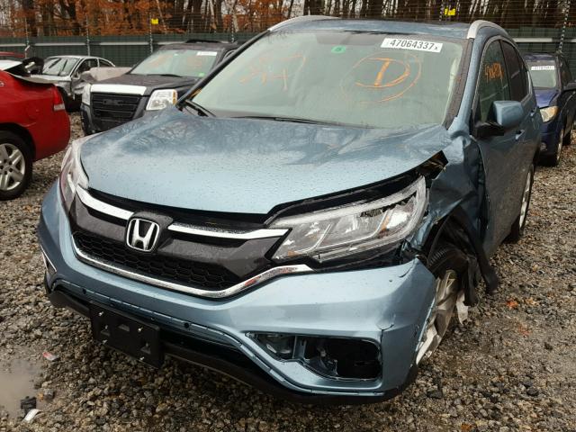 2HKRM4H72GH720112 - 2016 HONDA CR-V EXL BLUE photo 2