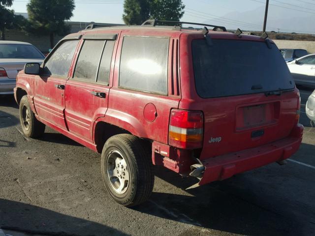 1J4FX48S3WC224898 - 1998 JEEP GRAND CHER RED photo 3