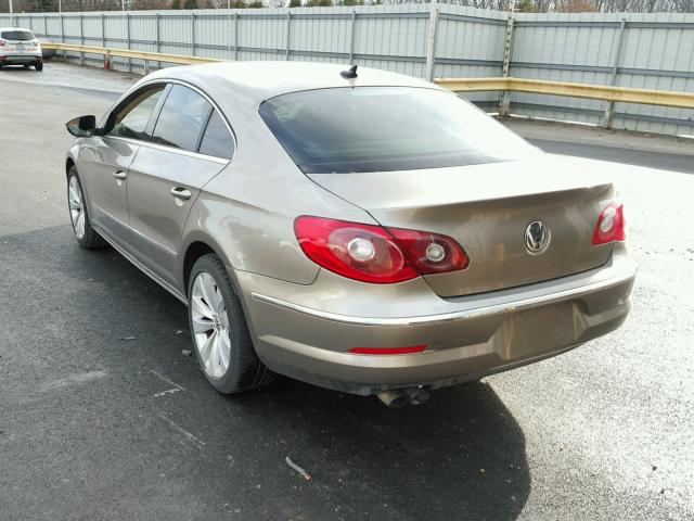 WVWML73C29E529327 - 2009 VOLKSWAGEN CC TAN photo 3