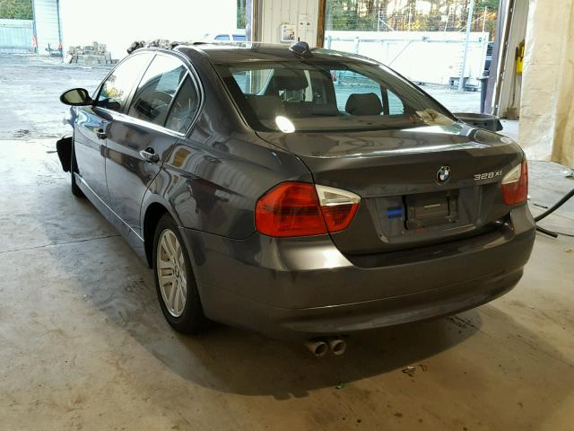 WBAVC93507KZ70919 - 2007 BMW 328 XI GRAY photo 3