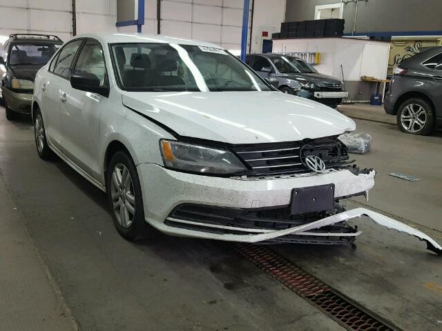 3VW2K7AJ3FM254243 - 2015 VOLKSWAGEN JETTA BASE WHITE photo 1