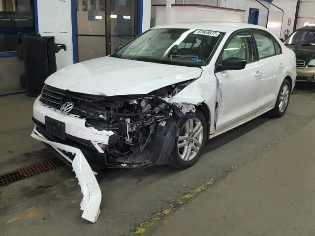 3VW2K7AJ3FM254243 - 2015 VOLKSWAGEN JETTA BASE WHITE photo 2