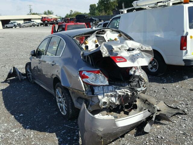 JNKBV61E77M725619 - 2007 INFINITI G35 GRAY photo 3