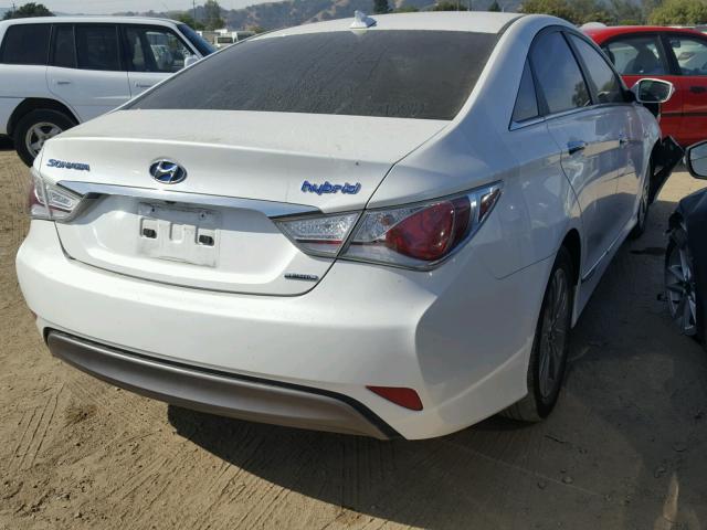 KMHEC4A47DA091804 - 2013 HYUNDAI SONATA HYB WHITE photo 4