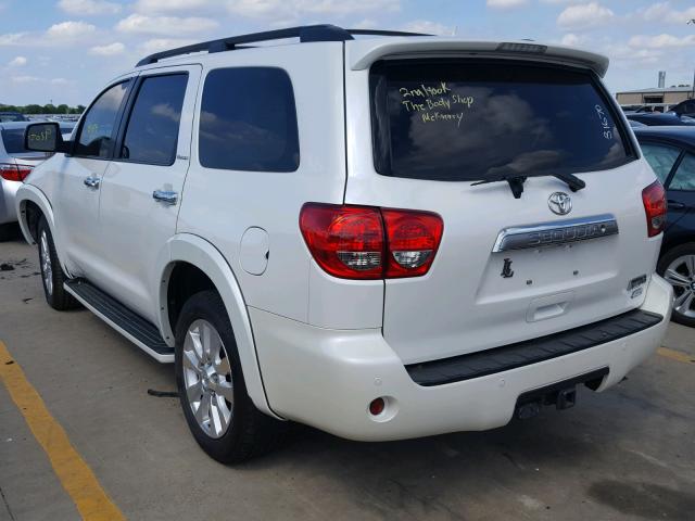 5TDDW5G15DS080202 - 2013 TOYOTA SEQUOIA PL WHITE photo 3