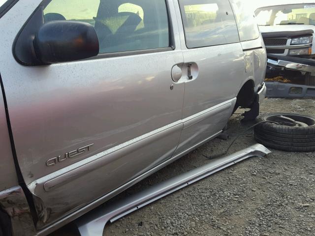 4N2XN11T6YD807400 - 2000 NISSAN QUEST SE GRAY photo 9