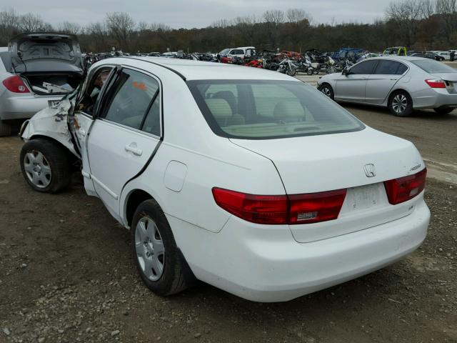 1HGCM56485A002882 - 2005 HONDA ACCORD LX WHITE photo 3