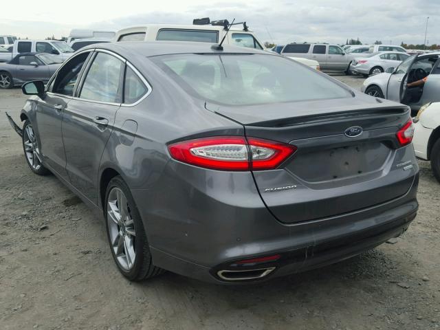 3FA6P0K9XDR178348 - 2013 FORD FUSION TIT CHARCOAL photo 3