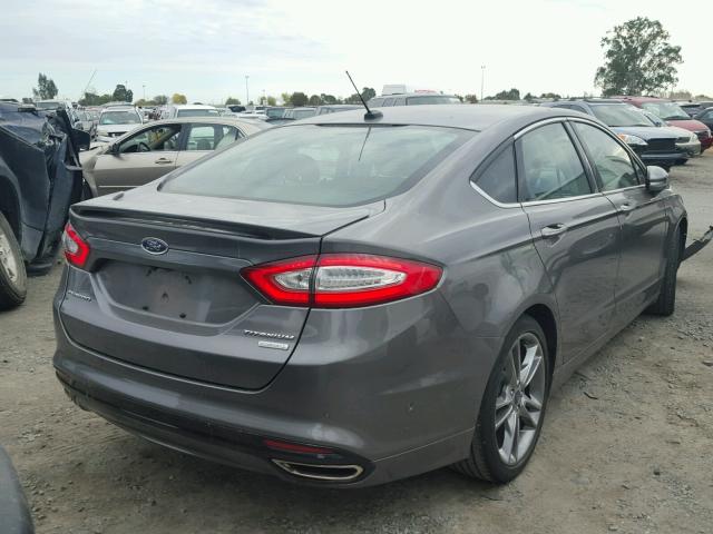 3FA6P0K9XDR178348 - 2013 FORD FUSION TIT CHARCOAL photo 4