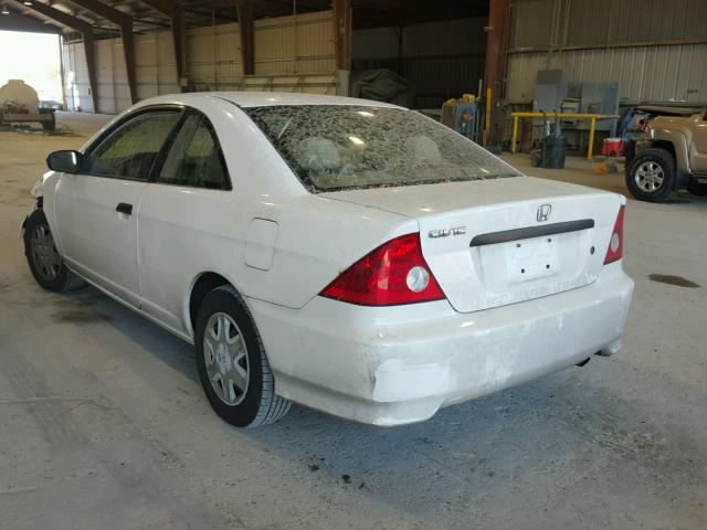 1HGEM21184L018605 - 2004 HONDA CIVIC DX V WHITE photo 3