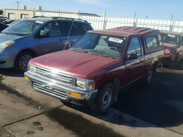 JT4RN81P9M5116258 - 1991 TOYOTA PICKUP 1/2 RED photo 2