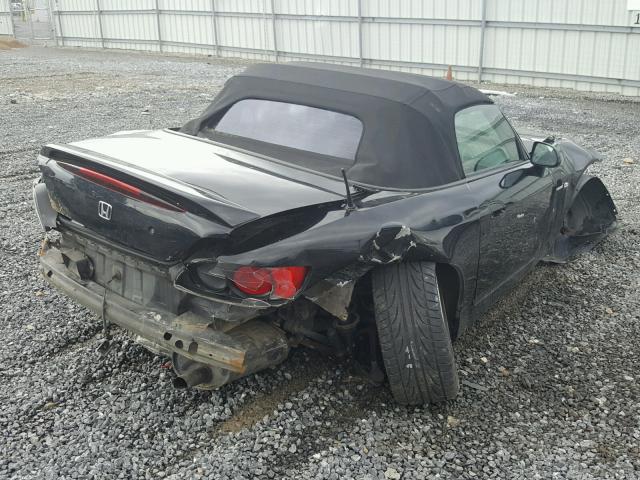 JHMAP114XYT000684 - 2000 HONDA S2000 BLACK photo 4