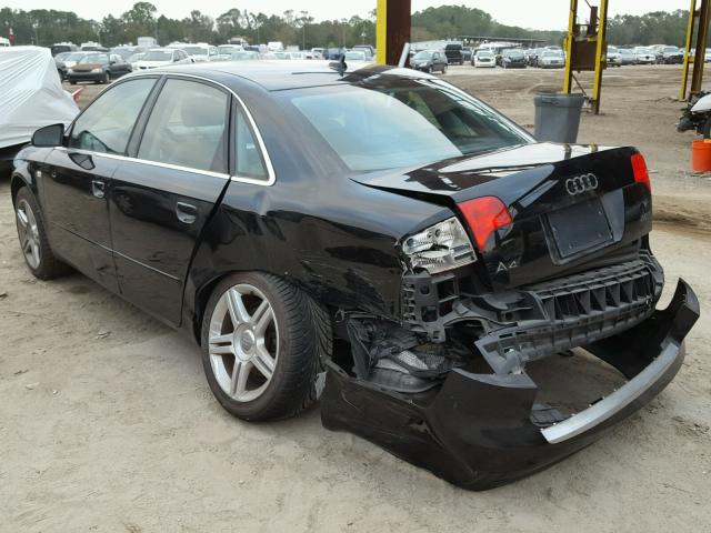 WAUAF78EX7A224129 - 2007 AUDI A4 2 BLACK photo 3