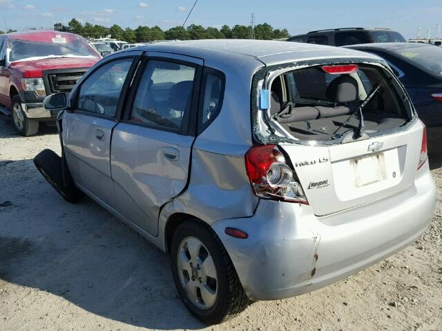 KL1TD66676B516361 - 2006 CHEVROLET AVEO BASE GRAY photo 3