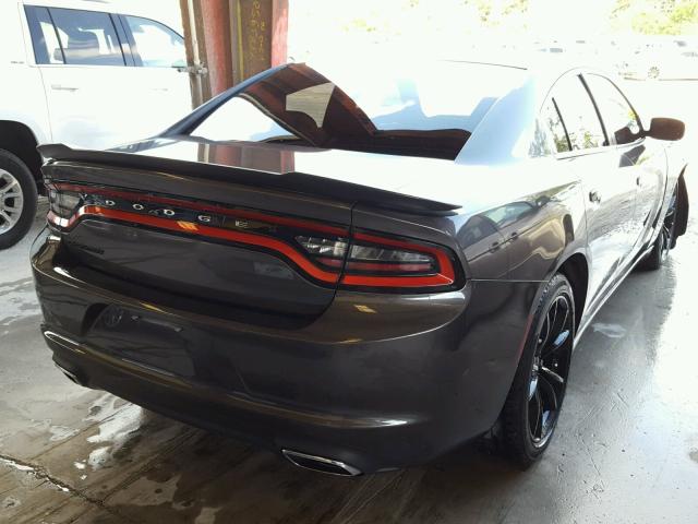 2C3CDXBG5GH297815 - 2016 DODGE CHARGER SE CHARCOAL photo 4