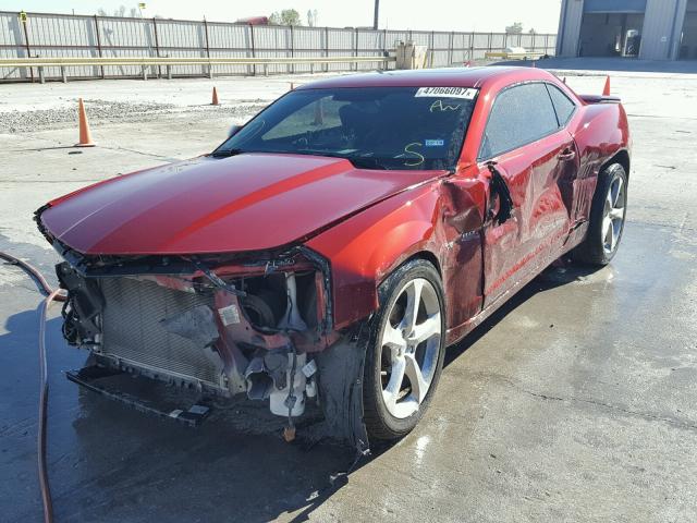 2G1FC1E30E9191533 - 2014 CHEVROLET CAMARO LT RED photo 2