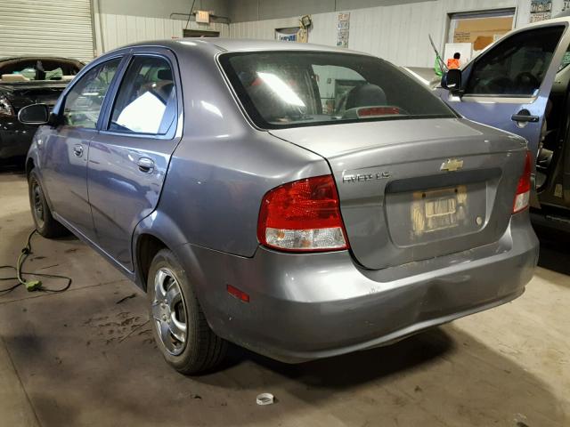 KL1TD56636B531546 - 2006 CHEVROLET AVEO BASE GRAY photo 3