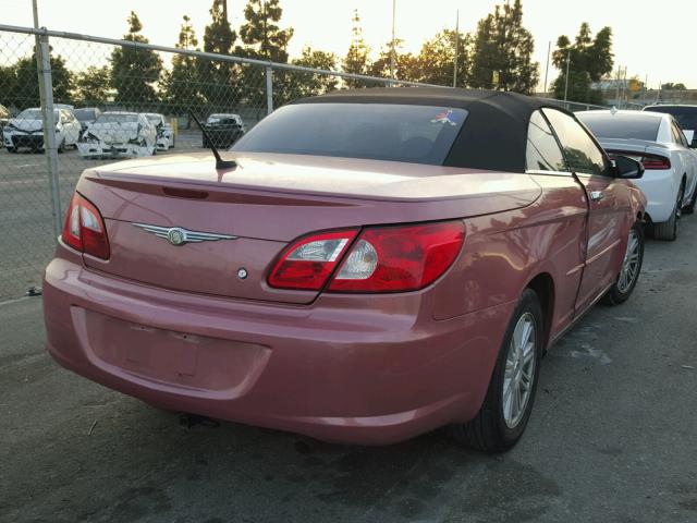 1C3LC55R78N295268 - 2008 CHRYSLER SEBRING TO PINK photo 4