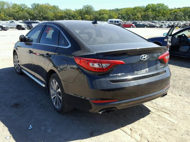 5NPE34AF6FH047021 - 2015 HYUNDAI SONATA SPO BLACK photo 3