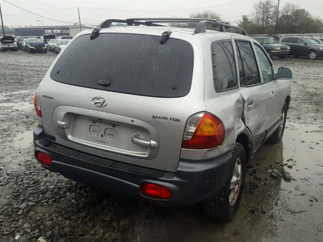 KM8SB12B64U612303 - 2004 HYUNDAI SANTA FE G SILVER photo 4