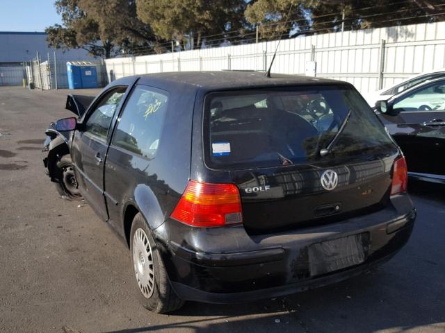 9BWBK61J724049243 - 2002 VOLKSWAGEN GOLF GL BLACK photo 3