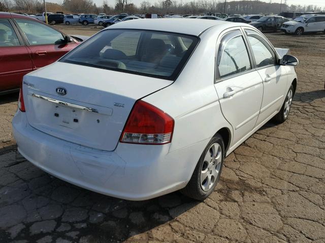 KNAFE121485544195 - 2008 KIA SPECTRA EX WHITE photo 4