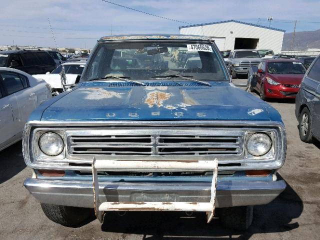 W14AE3S096937 - 1973 DODGE W100  BLUE photo 7