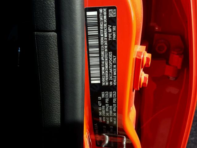 ZACCJAAT0GPD43825 - 2016 JEEP RENEGADE S 橙色 照片 10