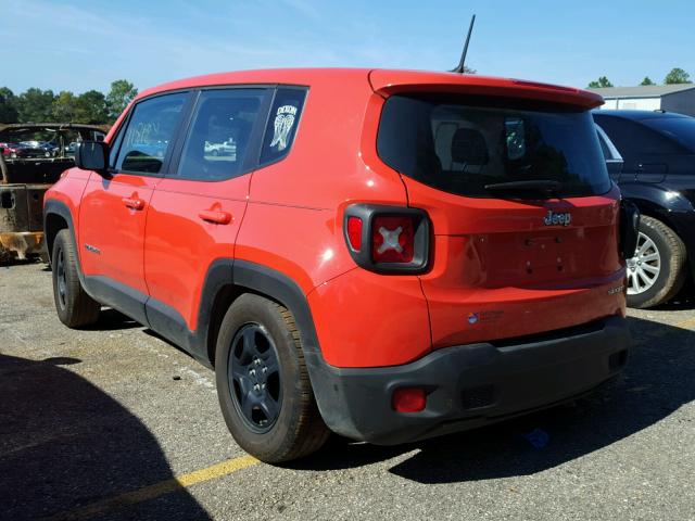 ZACCJAAT0GPD43825 - 2016 JEEP RENEGADE S 橙色 照片 3