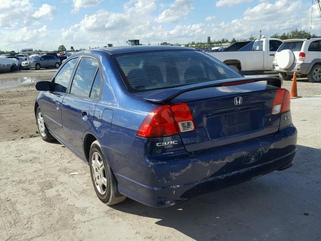 1HGES267X4L011299 - 2004 HONDA CIVIC EX BLUE photo 3