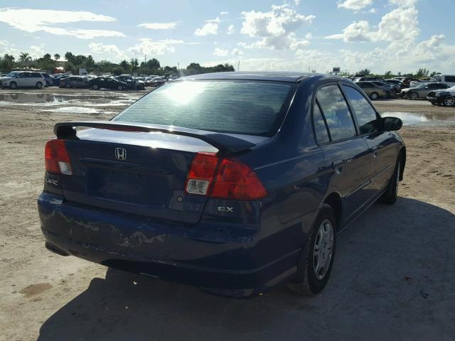 1HGES267X4L011299 - 2004 HONDA CIVIC EX BLUE photo 4