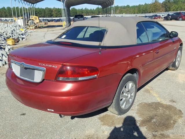 2C3EL55RX5N580311 - 2005 CHRYSLER SEBRING RED photo 4