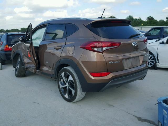 KM8J33A26GU063907 - 2016 HYUNDAI TUCSON LIM BROWN photo 3