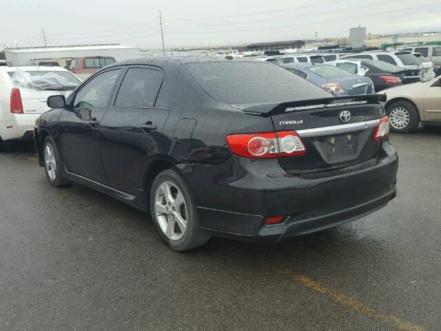 2T1BU4EEXCC787218 - 2012 TOYOTA COROLLA BA BLACK photo 3