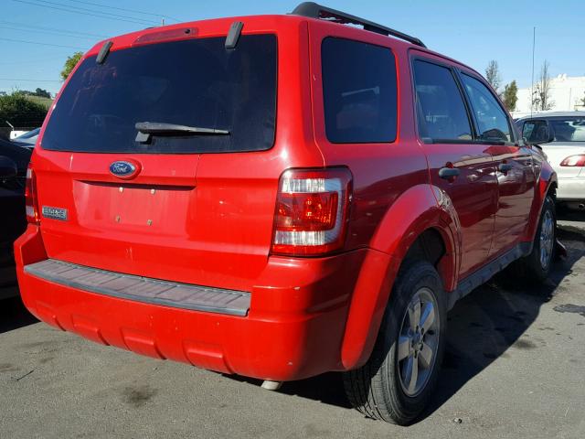 1FMCU03G89KA08533 - 2009 FORD ESCAPE XLT RED photo 4