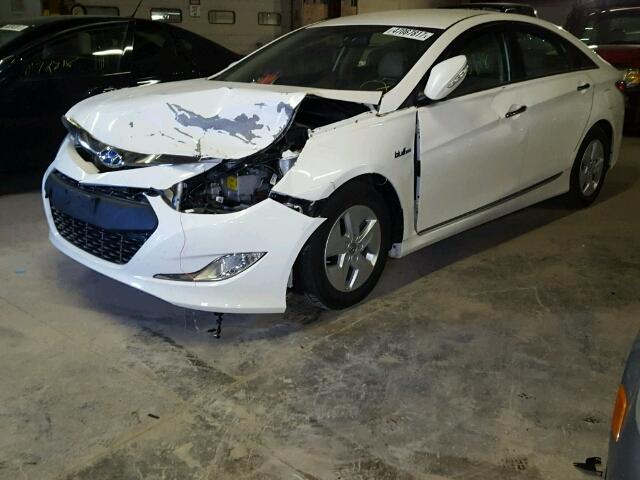 KMHEC4A46CA023086 - 2012 HYUNDAI SONATA HYB WHITE photo 2